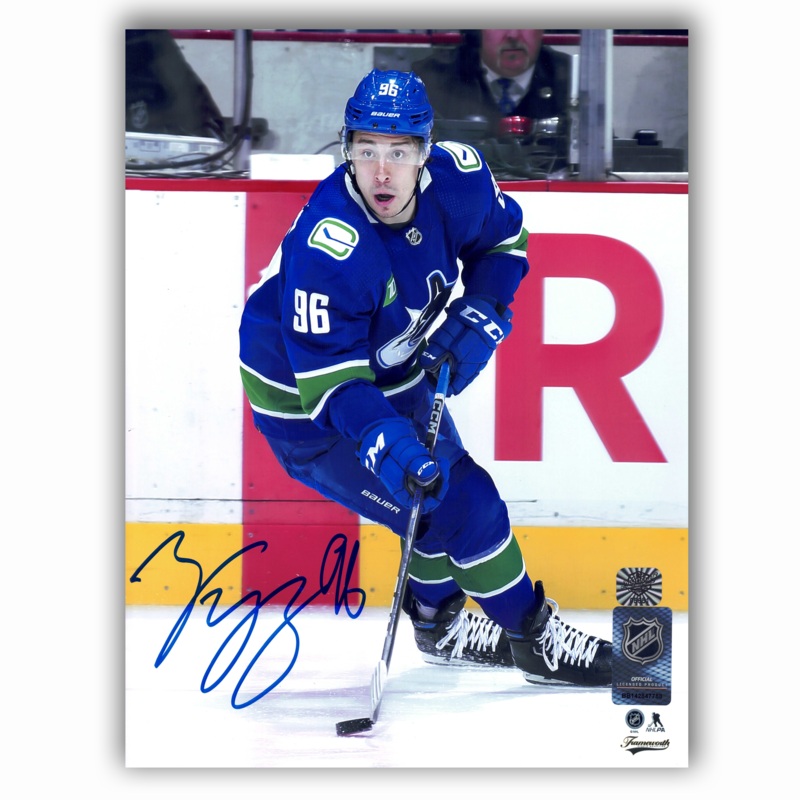 Andrei Kuzmenko Vancouver Canucks Autographed Home 8×10 Photo