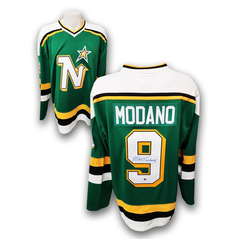 Mike Modano Autographed Minnesota North Stars Fanatics Vintage Jersey