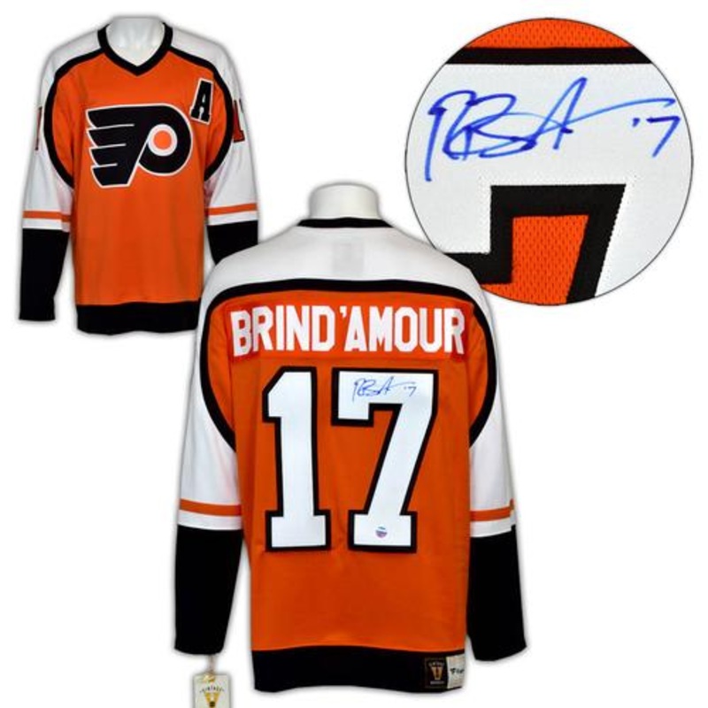 Rod Brind’Amour Philadelphia Flyers Signed Vintage Fanatics Jersey