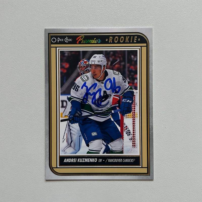2022-23 OPC Premier P-100 ANDREI KUZMENKO Autographed Rookie Card