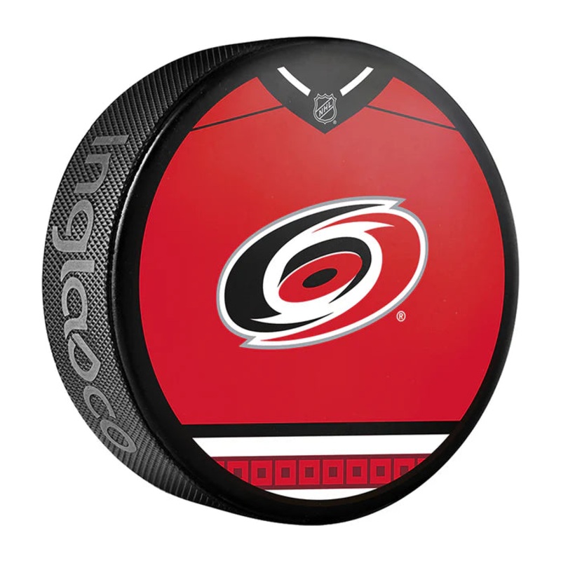 Pre-Order – Seth Jarvis – Autographed Carolina Hurricanes Jersey Design Hockey Puck