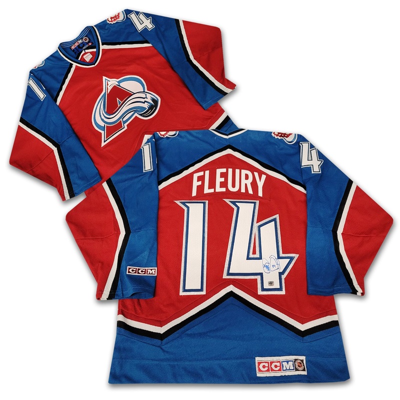 Theo Fleury Colorado Avalanche Autographed Burgundy Jersey