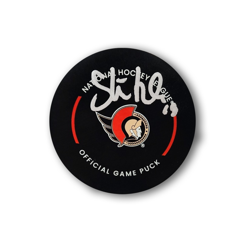 Tim Stutzle Autographed Ottawa Senators Official Hockey Puck