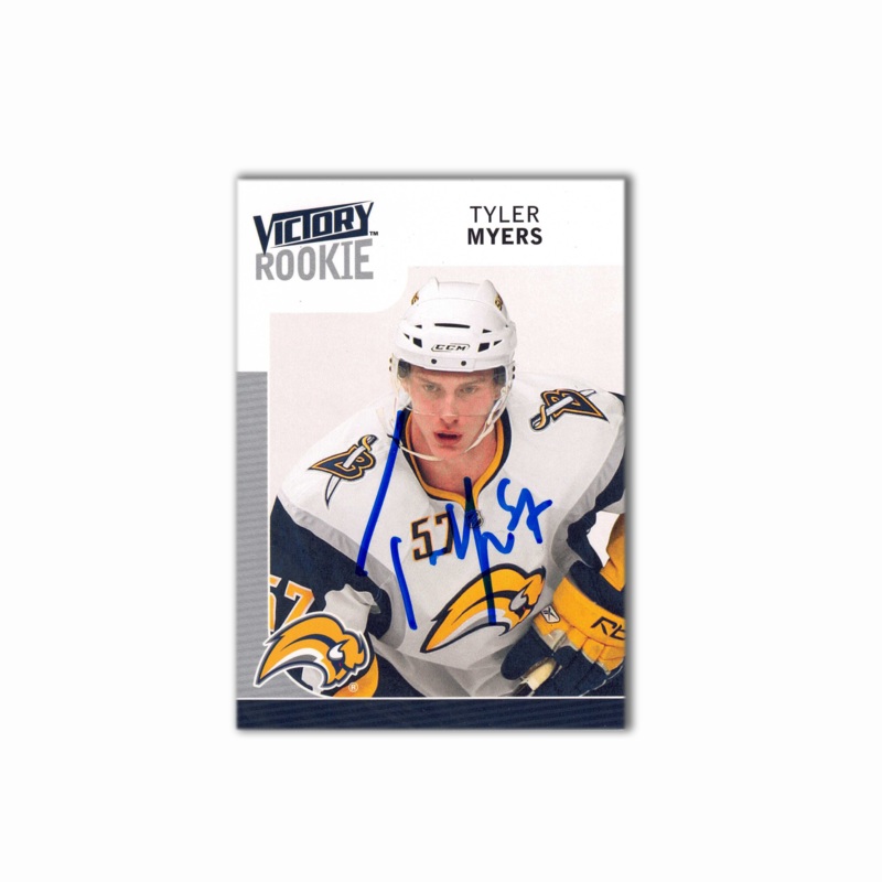 2009-10 UD Victory #303 TYLER MYERS Autographed Rookie Card