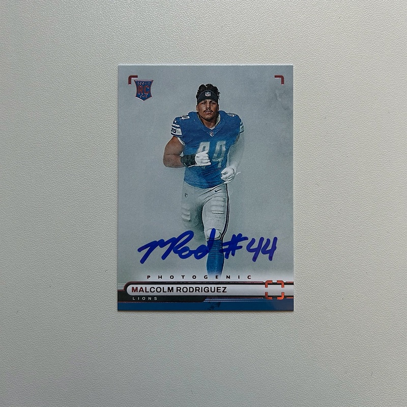 2022 Panini Chronicles Photogenic #PH-46 MALCOLM RODRIGUEZ Autographed Pink Rookie Card