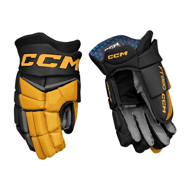 CCM Glove Jetspeed FT880 Sr Black/Sunflower