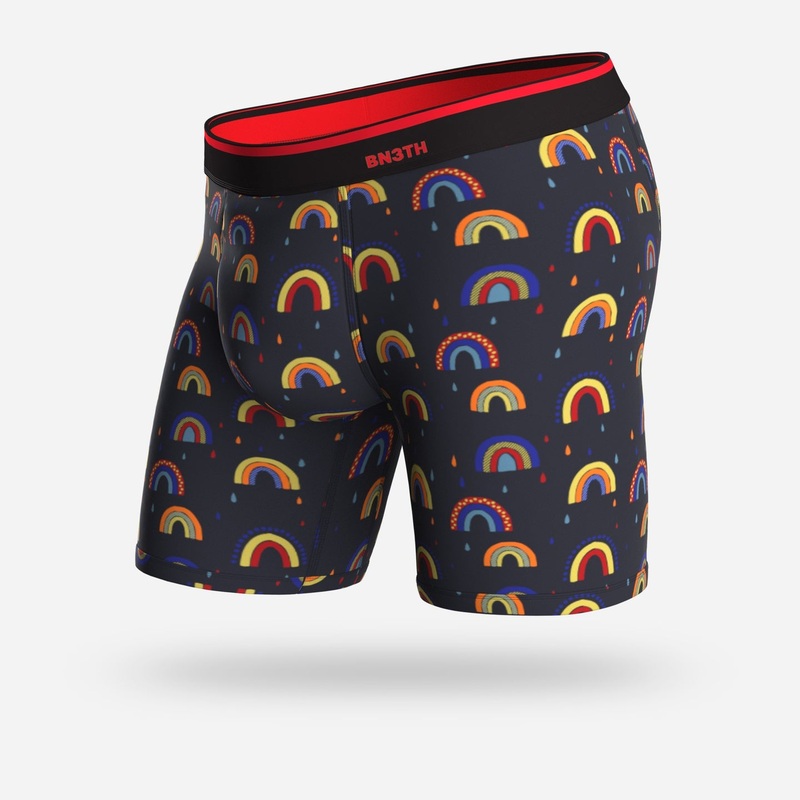 Classic Boxer Brief Print – Rainbows Dark Navy