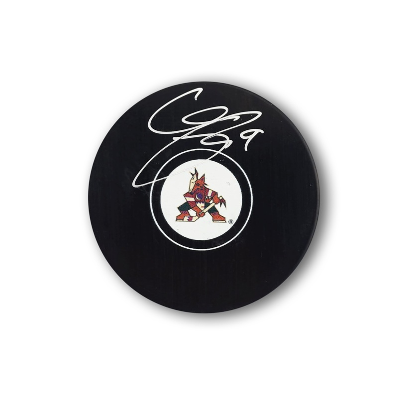 Clayton Keller Autographed Arizona Coyotes Hockey Puck
