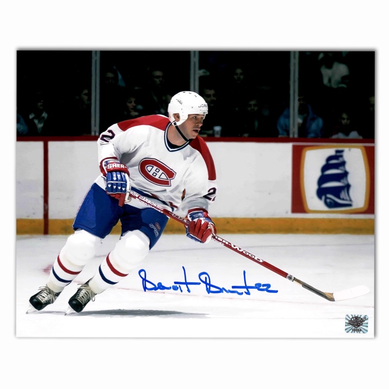 Benoit Brunet Autographed Montreal Canadiens Away 8×10 Horizontal Photo