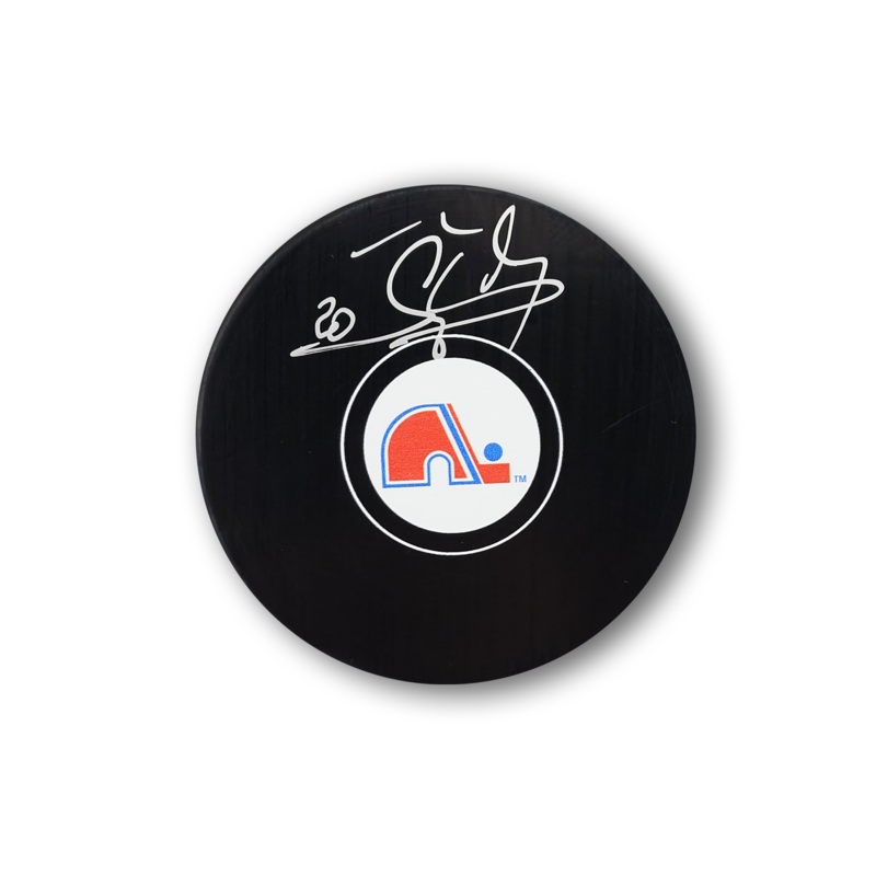 Anton Stastny Autographed Quebec Nordiques Hockey Puck