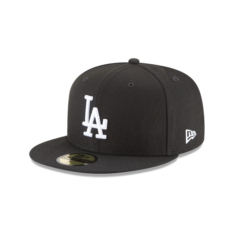 Los Angeles Dodgers Black/White Basic 59FIFTY Fitted Hat