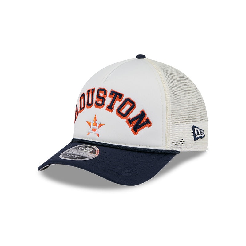 Houston Astros Chrome Arch 9FORTY M-Crown A-Frame Trucker Hat