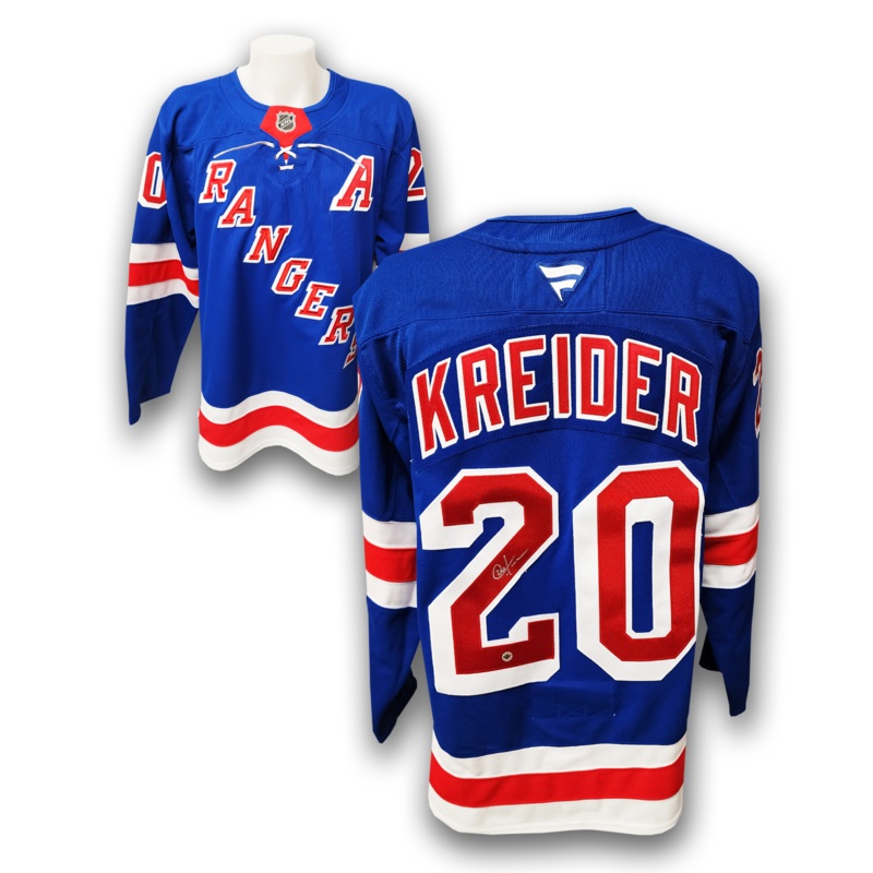 Chris Kreider Autographed New York Rangers Home Fanatics Premium Jersey