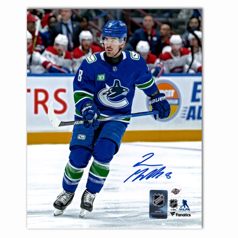 Conor Garland Autographed Vancouver Canucks Home 8×10 Photo