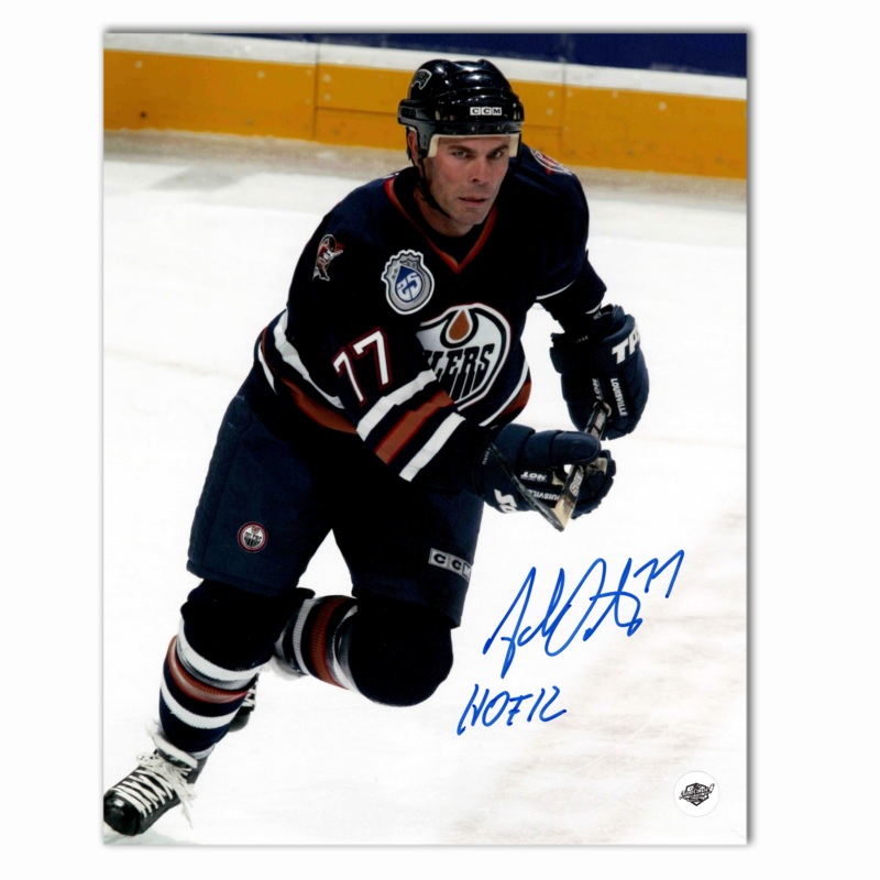 Adam Oates Autographed Edmonton Oilers Home 8×10 Photo
