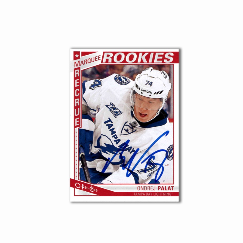 2013-14 OPC Marquee #580 ONDREJ PALAT Autographed Rookie Card