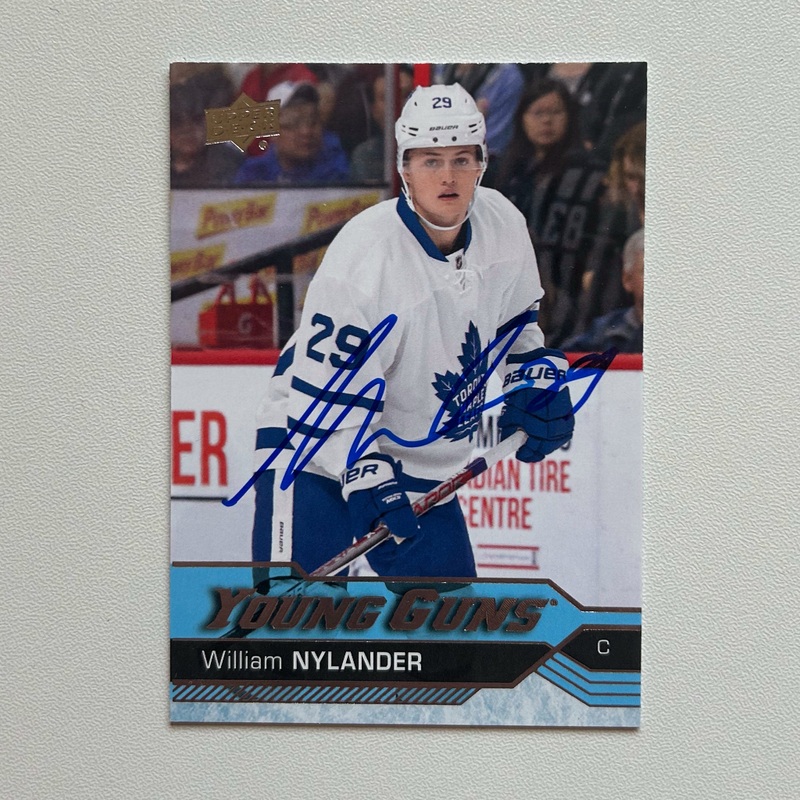 2016-17 UD Young Guns #249 WILLIAM NYLANDER Autographed Rookie Card