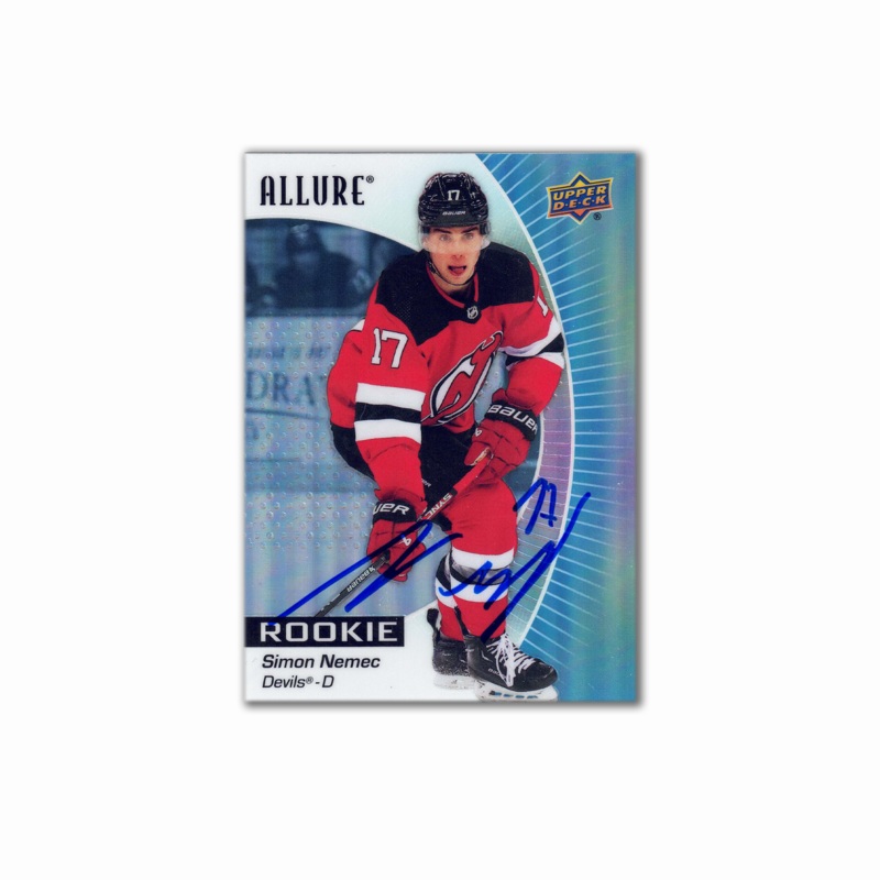 2023-24 UD Allure Blue #123 SIMON NEMEC Autographed Rookie Card