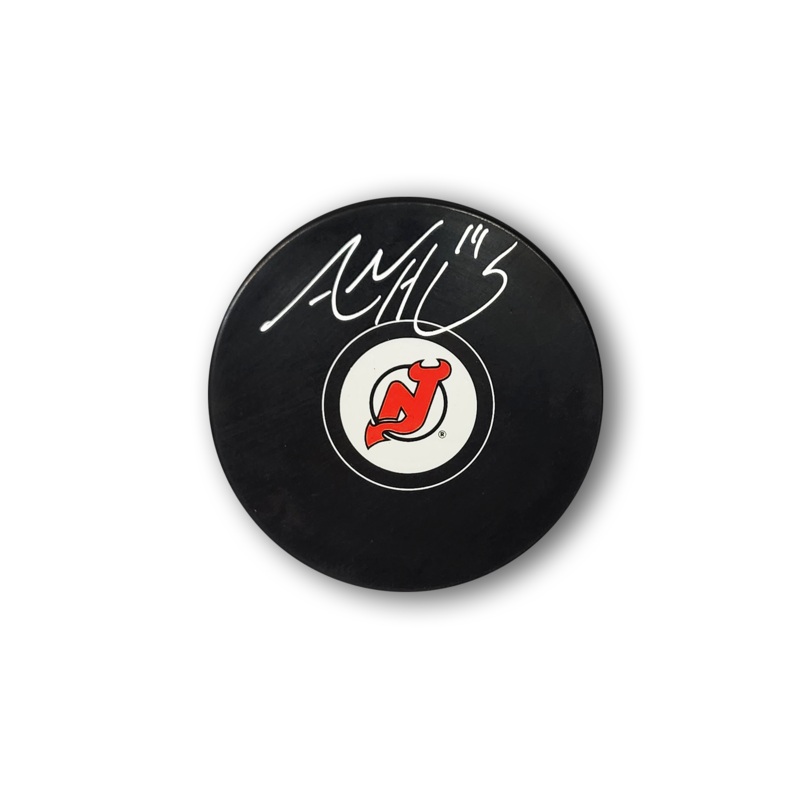 Adam Henrique Autographed New Jersey Devils Hockey Puck