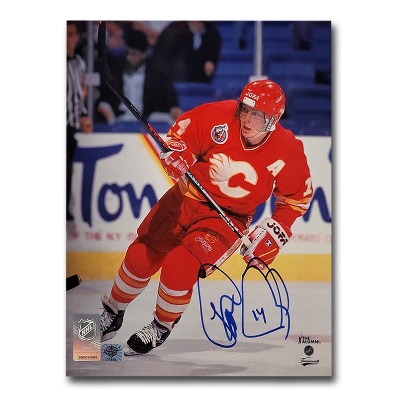 Theo Fleury Calgary Flames Autographed Action Shot 8×10 Photo