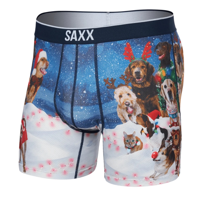 Volt Boxer Brief – Dogs Of Saxxmas – Blue