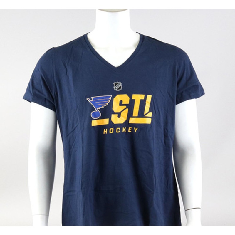 St. Louis Blues Large Womens Authentic Pro Short Sleeve Shirt