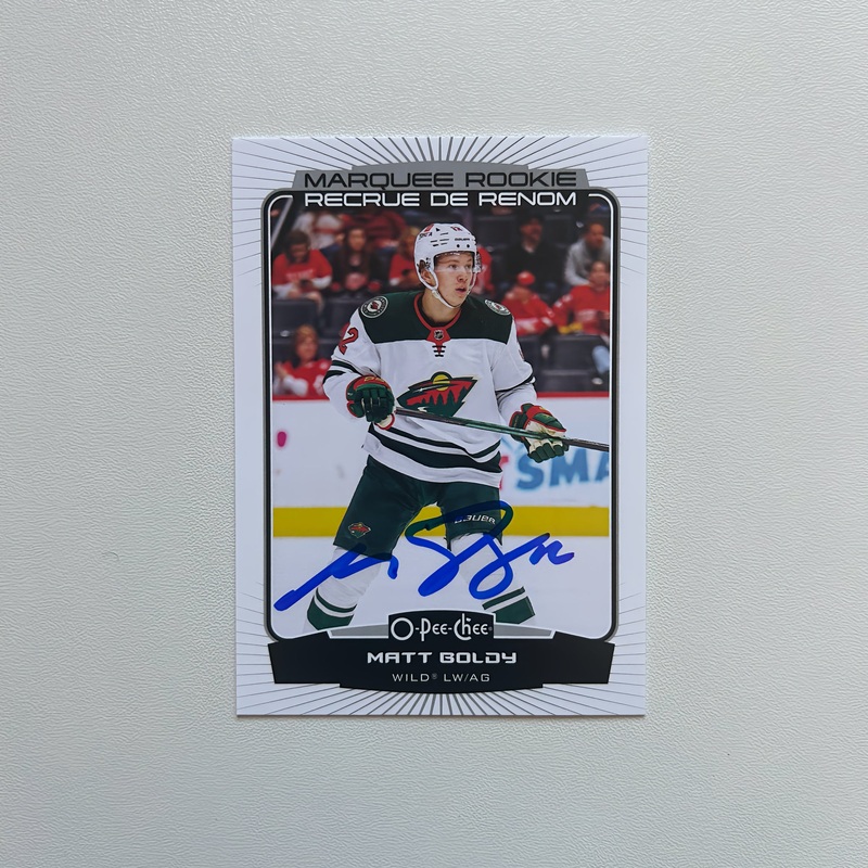 2022-23 OPC Marquee #541 MATT BOLDY Autographed Rookie Card