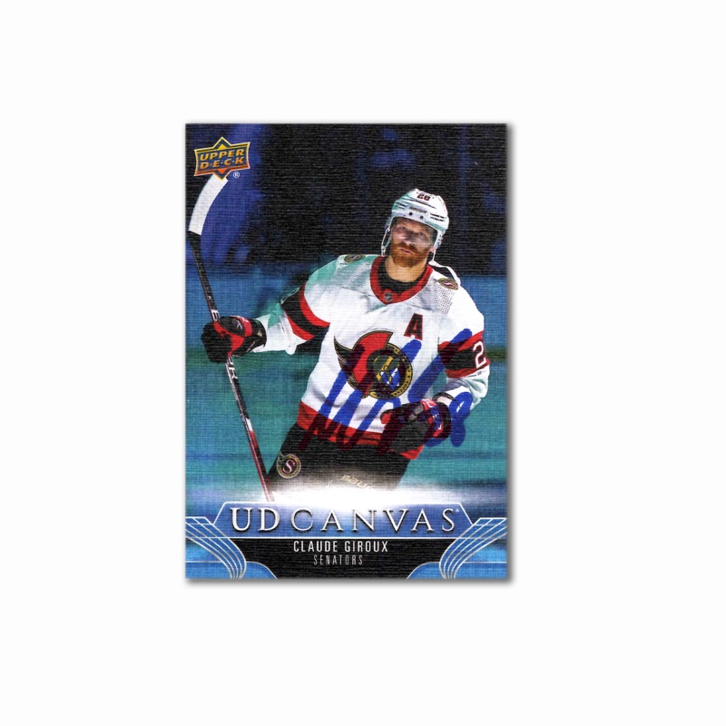Claude Giroux Autographed Ottawa Senators 2023-24 Upper Deck Canvas #C177 Hockey Card