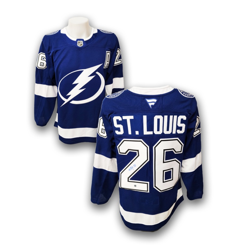 Martin St. Louis Autographed Tampa Bay Lightning Fanatics Premium Jersey