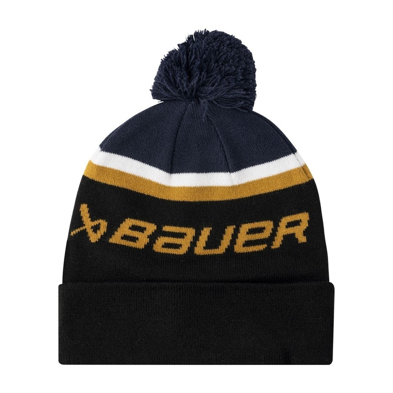 Bauer Hat Intarsia Knit Pom Sr Grey/Green