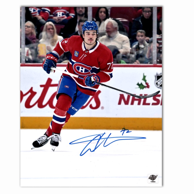 Arber Xhekaj Autographed Montreal Canadiens Home 8×10 Photo