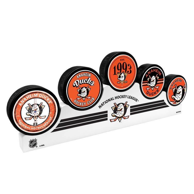 Anaheim Ducks – 5 Puck Podium Set