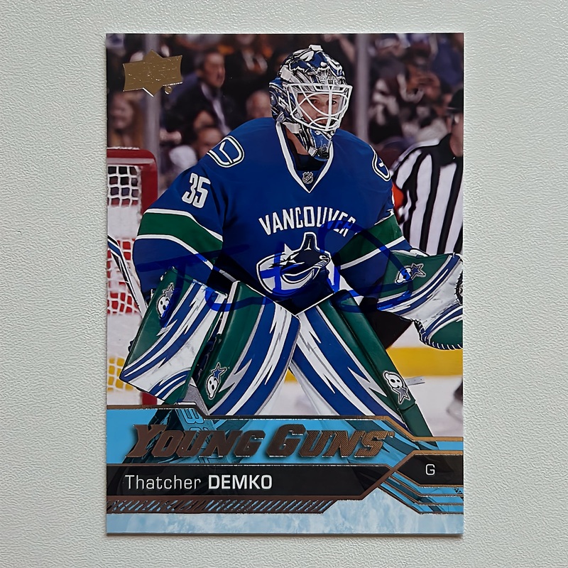 2016-17 UD Young Guns #472 THATCHER DEMKO Autographed Rookie Card