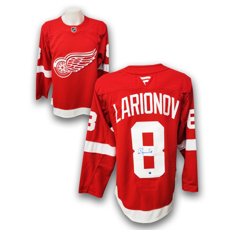 Igor Larionov Autographed Detroit Red Wings Home Fanatics Premium Jersey