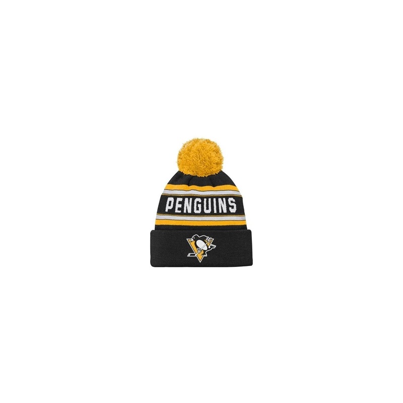 Outerstuff Hat Jacquard Cuff Pom – Pittsburgh Penguins