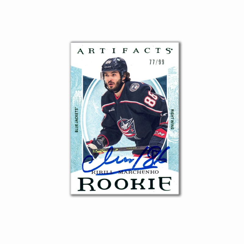2022-23 UD Artifacts Emerald #236 KIRILL MARCHENKO 77/99 with Redemption Card