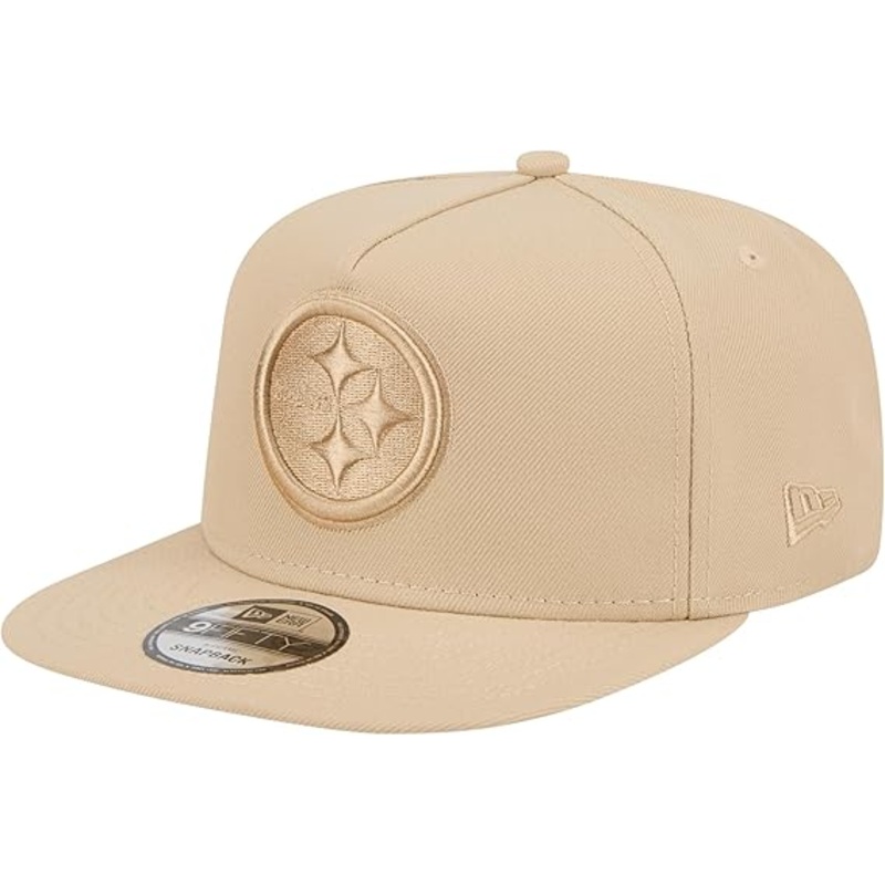 New Era Pittsburgh Steelers Light Beige Color Pack A-Frame 9FIFTY Snapback Hat
