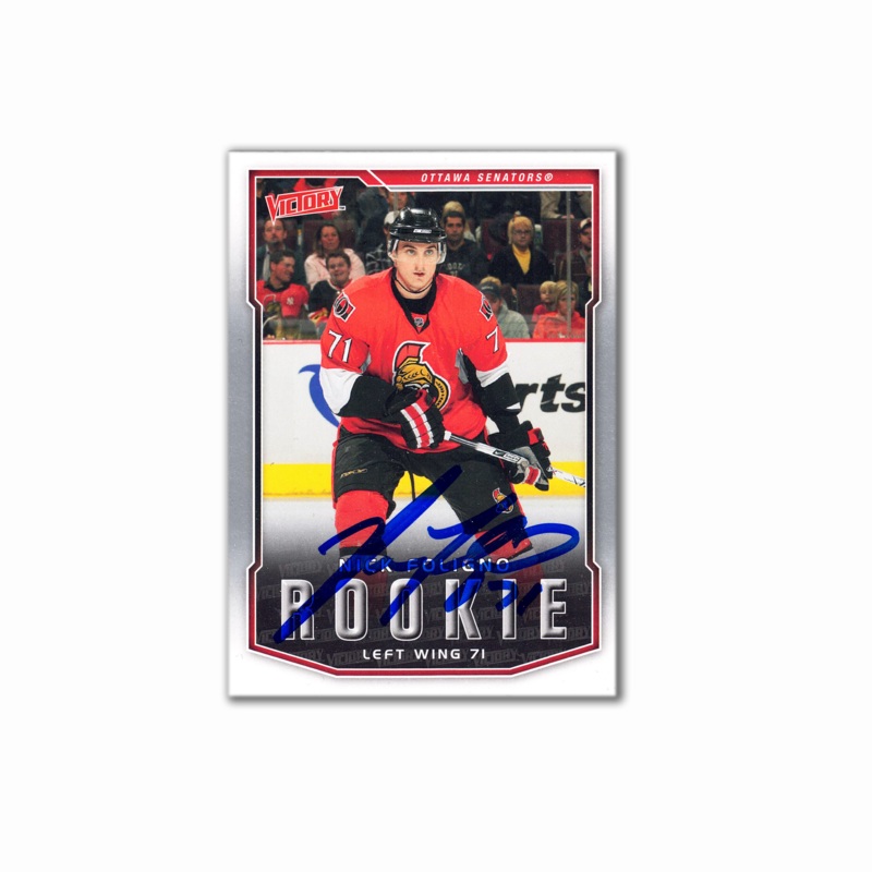 2007-08 UD Victory #330 NICK FOLIGNO Autographed Rookie Card