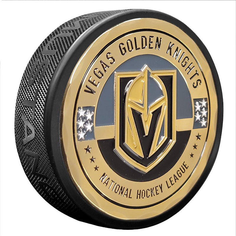 Vegas Golden Knights Puck | Stars & Stripes Medallion
