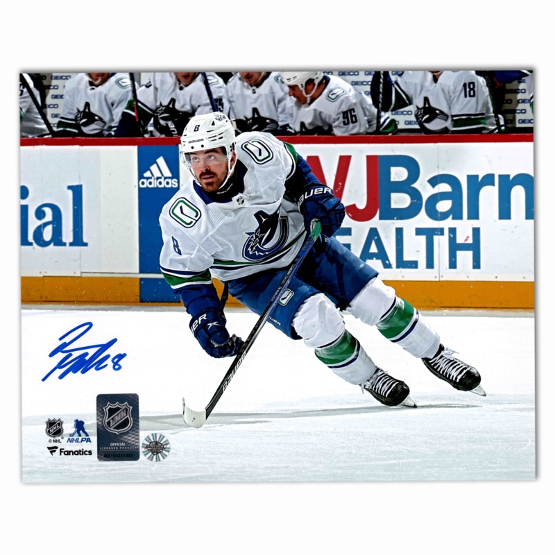 Conor Garland Autographed Vancouver Canucks Away 8×10 Horizontal Photo