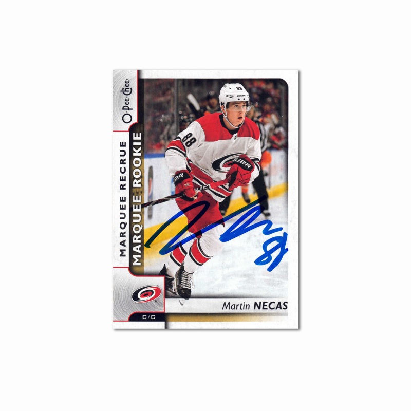 2017-18 OPC Marquee #633 MARTIN NECAS Autographed Rookie Card