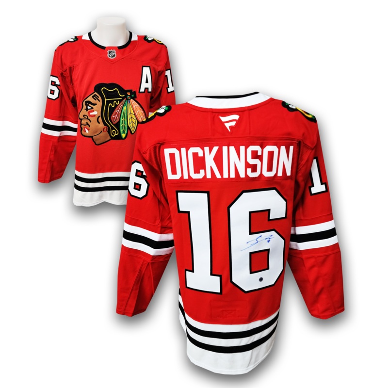 Jason Dickinson Autographed Chicago Black Hawks Home Fanatics Premium Jersey