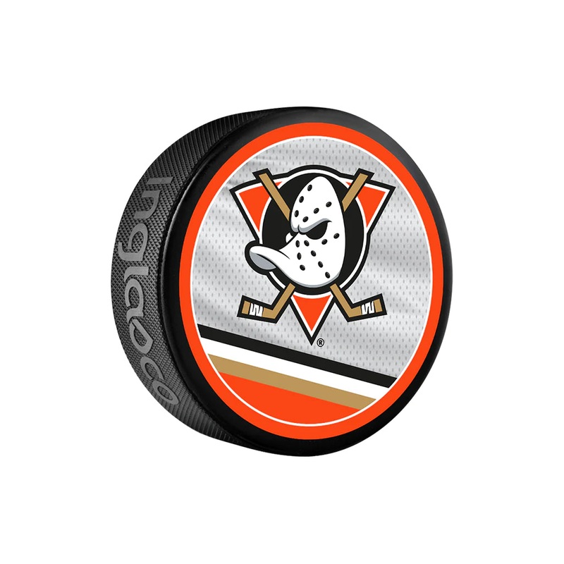 Pre-Order – Sam Steel Autographed Anaheim Ducks Reverse Retro Hockey Puck