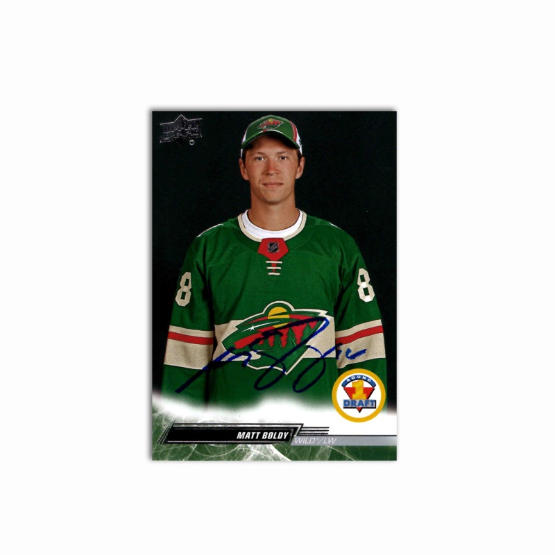 Matt Boldy Autographed Minnesota Wild Draft Hockey Card