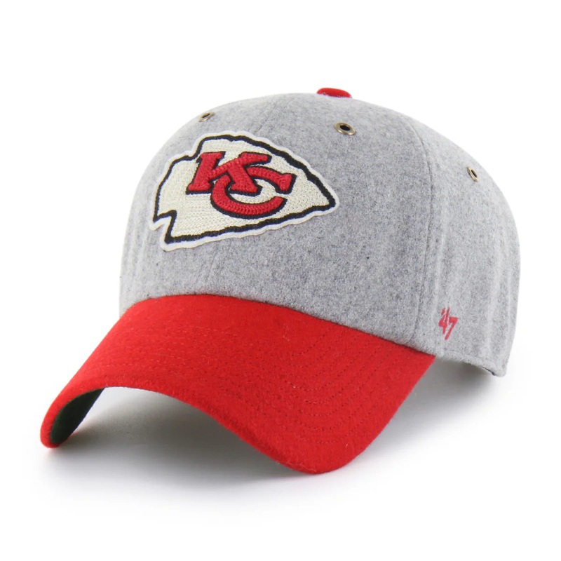 ’47 Brand Historic Grandstand Two Tone Clean Up Cap- Kansas City Chiefs