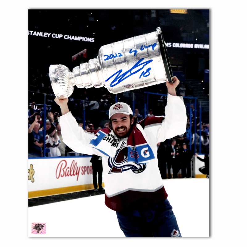 Alex Newhook Autographed Colorado Avalanche 2022 Stanley Cup 8×10 Photo