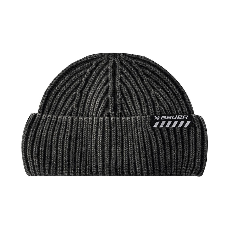 Bauer Hat Ribbed Fisherman Beanie Sr Black