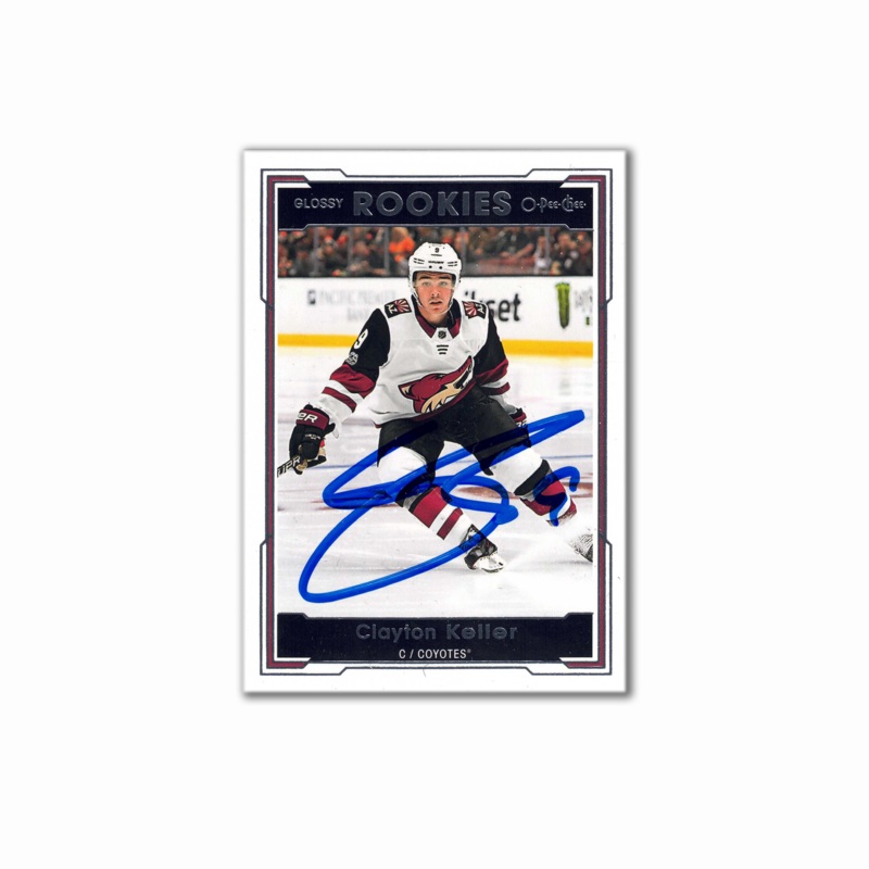 2017-18 OPC Glossy Rookies #R-10 CLAYTON KELLER Autographed Rookie Card