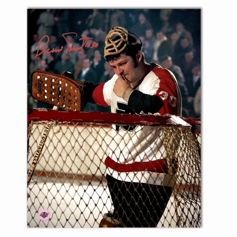 Bernie Parent Autographed Philadelphia Flyers 8×10 Photo (Mask Off)