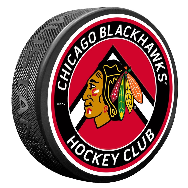Chicago Blackhawks Puck – Chevron Banner